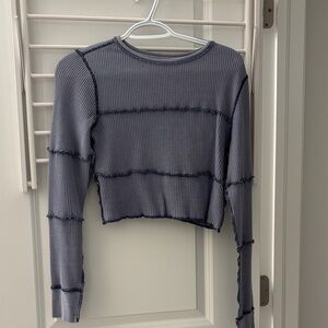 Blue slightly cropped urban outfitters tee